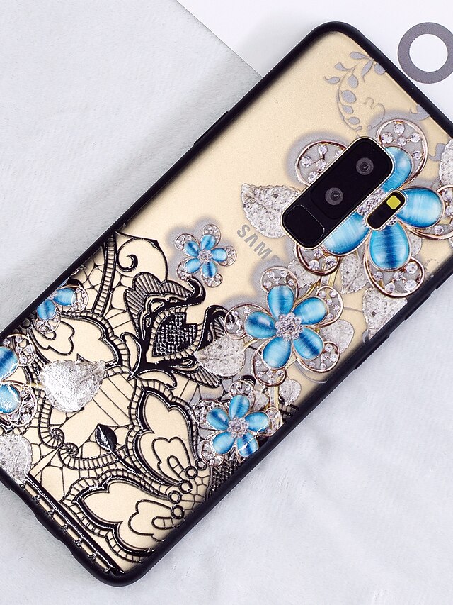  Case For Samsung Galaxy S9 / S9 Plus / S8 Plus Translucent / Pattern Back Cover Flower Hard PC