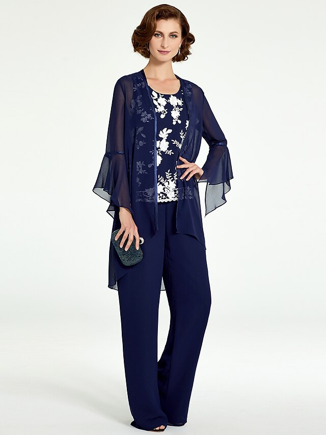 Jumpsuit / Pantsuit Mother of the Bride Dress Formal Wrap Included ...