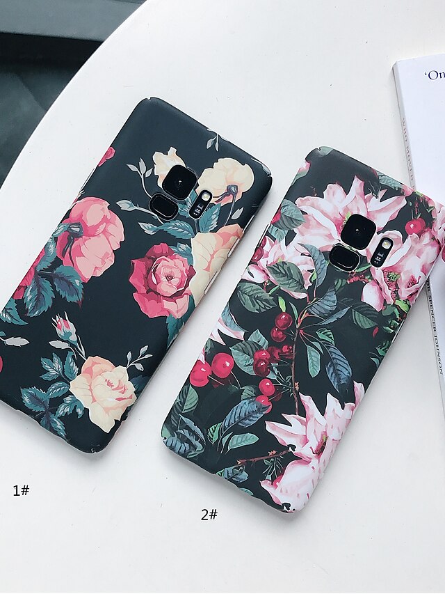  Case For Samsung Galaxy S9 / S9 Plus / S8 Plus Frosted / Pattern Back Cover Flower Hard PC