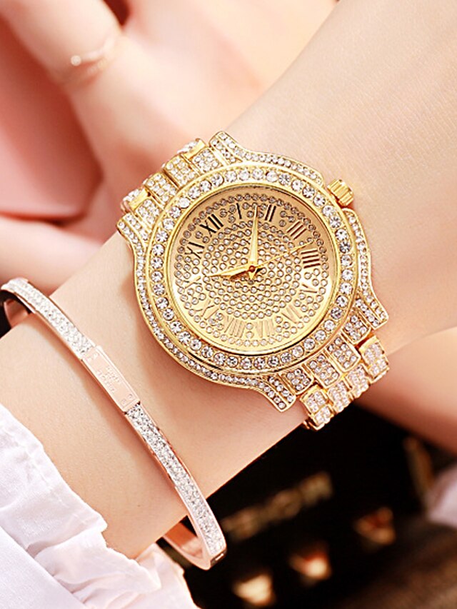  Women's Luxury Watches Wrist Watch Diamond Watch Quartz Ladies Imitation Diamond Analog Gold Silver Rose / One Year / Stainless Steel / Stainless Steel