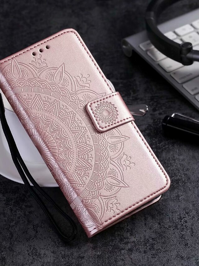  Case For Huawei Huawei Y9 (2018)(Enjoy 8 Plus) / Huawei Y6 (2018) / Huawei Y6 II / Honor Holly 3 Wallet / Card Holder / Flip Full Body Cases Flower Hard PU Leather