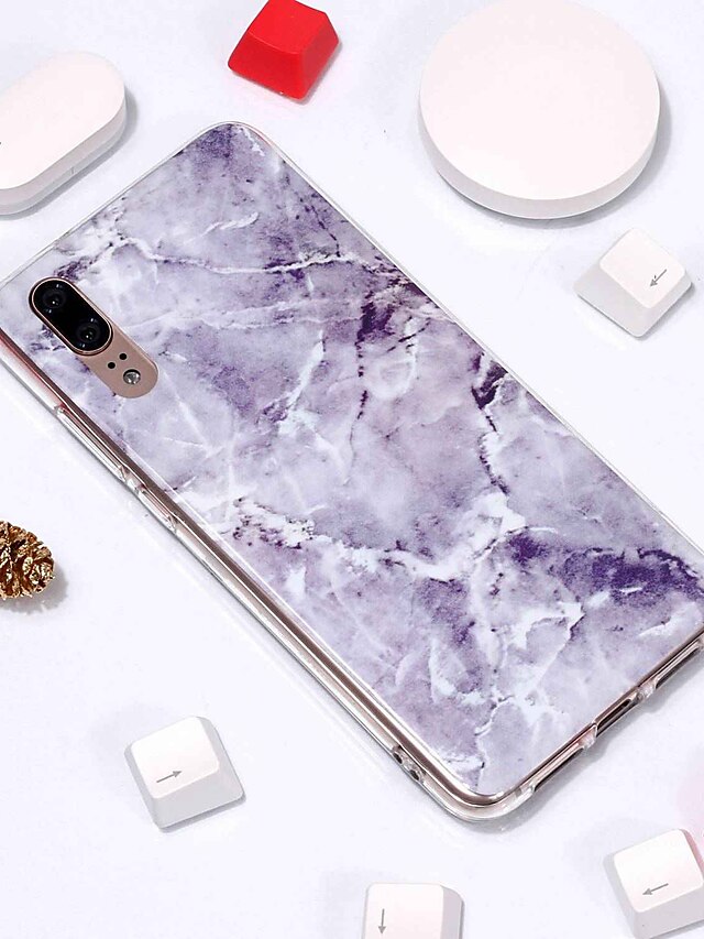  Case For Huawei Huawei P20 / Huawei P20 Pro / Huawei P20 lite Pattern Back Cover Marble Soft TPU