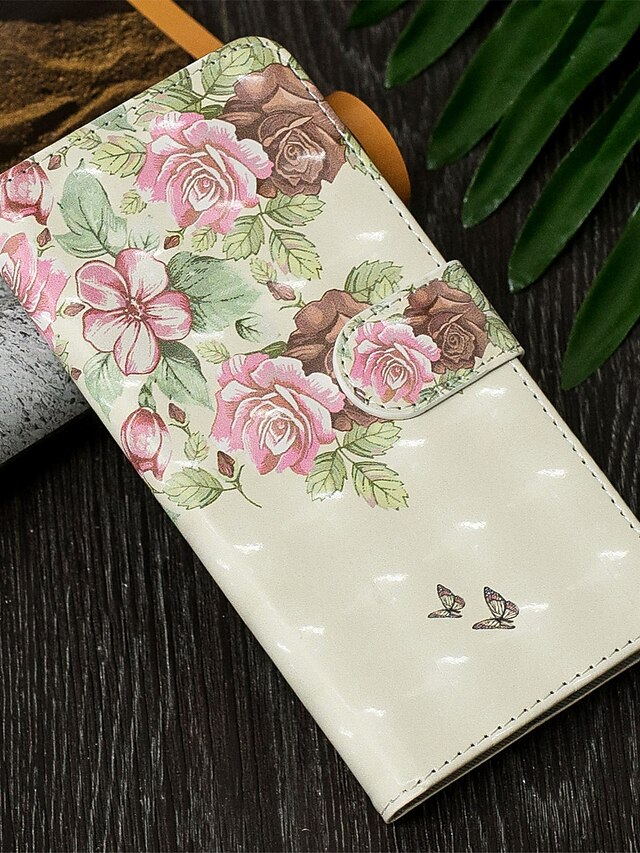  Case For Apple iPhone XS / iPhone XR / iPhone XS Max Wallet / Card Holder / with Stand Full Body Cases Flower Hard PU Leather