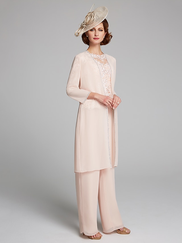 Jumpsuit / Pantsuit Mother of the Bride Dress Formal Plus Size Elegant ...
