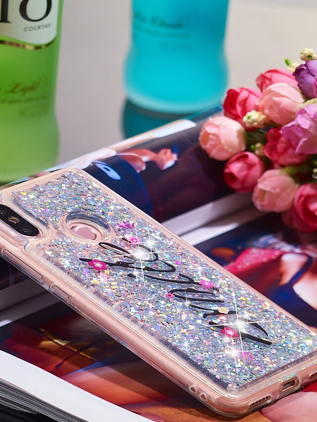  Capinha Para Xiaomi Xiaomi Mi 6X(Mi A2) Antichoque / Glitter Brilhante Capa traseira Glitter Brilhante Macia TPU