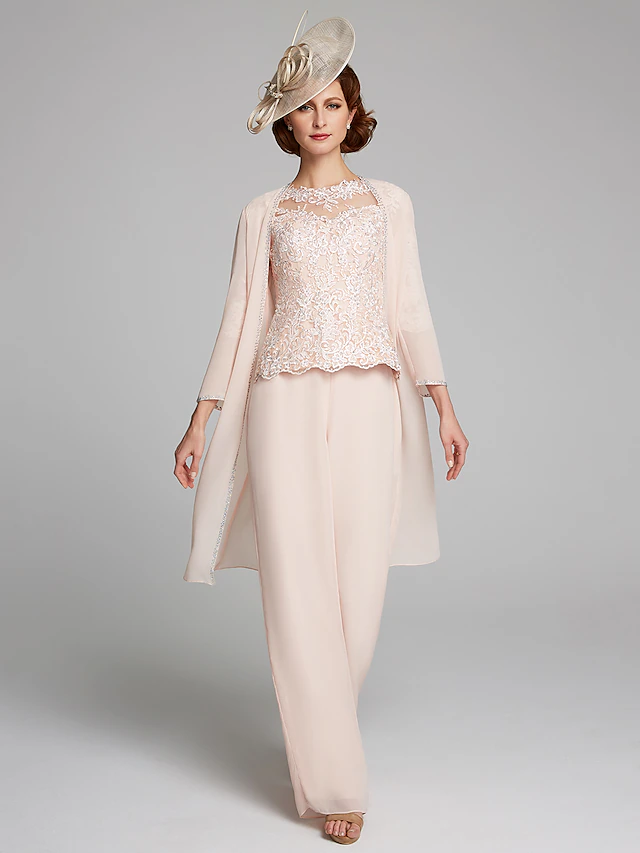 Jumpsuit / Pantsuit Mother of the Bride Dress Formal Elegant Plus Size ...