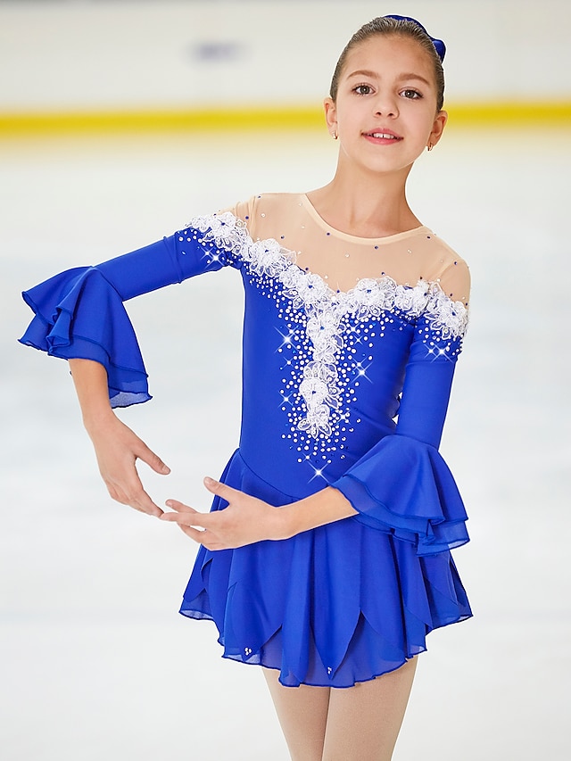 Figure Skating Dress Women's Girls' Ice Skating Dress Violet White ...