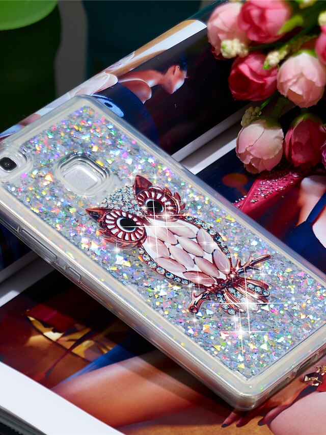  Case For Huawei Huawei P9 Lite Shockproof / Glitter Shine Back Cover Owl / Glitter Shine Soft TPU