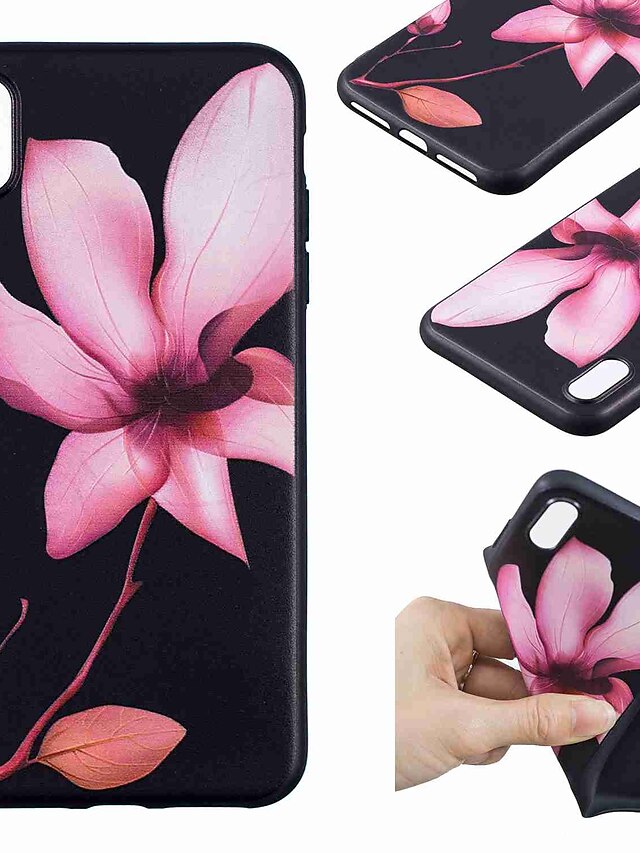  מגן עבור Apple iPhone XR / iPhone XS / iPhone XS Max תבנית כיסוי אחורי פרח רך TPU