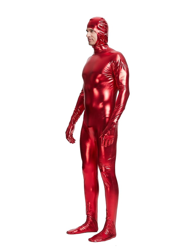  Zentai sopii Kokopuku Karnevaali puku Kokohaalari Miesten Yhtenäinen Lateksi Elastaani lycra Puku varten Karnevaali Naamiaiset Aikuisten