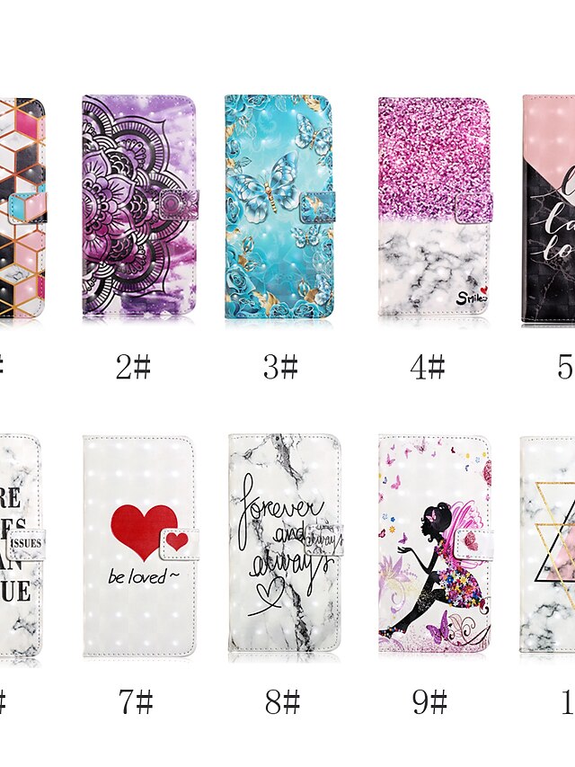  Case For Samsung Galaxy S9 / S9 Plus / S8 Plus Wallet / Card Holder / with Stand Full Body Cases Word / Phrase / Butterfly / Heart Hard PU Leather