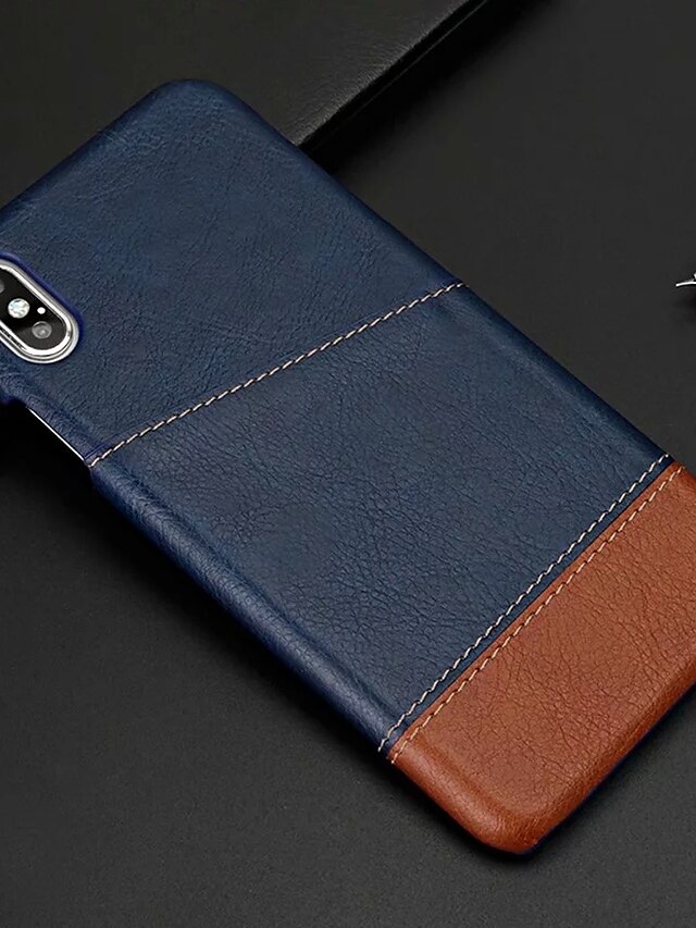  Case For Apple iPhone XS / iPhone XR / iPhone XS Max Card Holder Back Cover Solid Colored Hard PU Leather