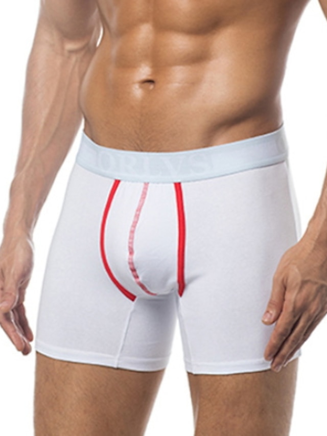  Men's Asian Size Boxers Underwear - Print Mid Waist White Black Red L XL XXL