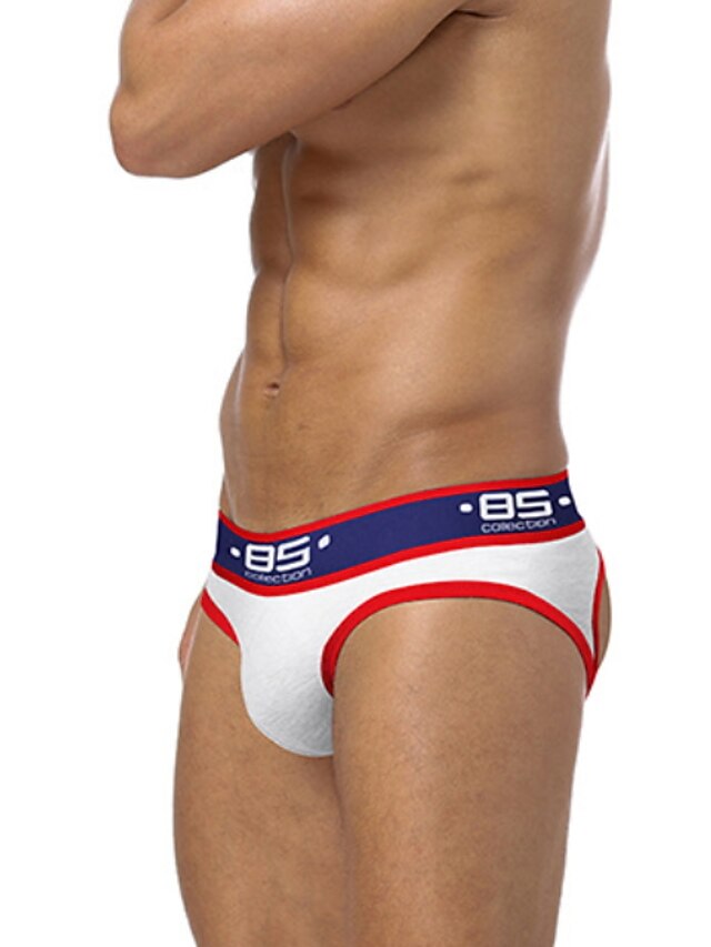  Men's Basic G-string Underwear - EU / US Size Mid Waist Blue Gray White M L XL