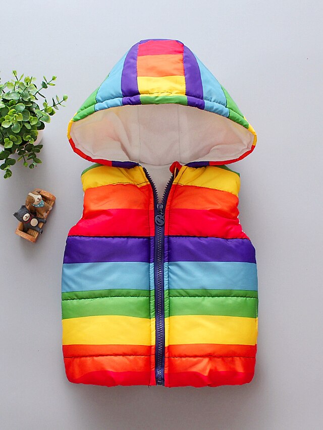  Baby Girls' Basic Rainbow Down & Cotton Padded Rainbow / Toddler