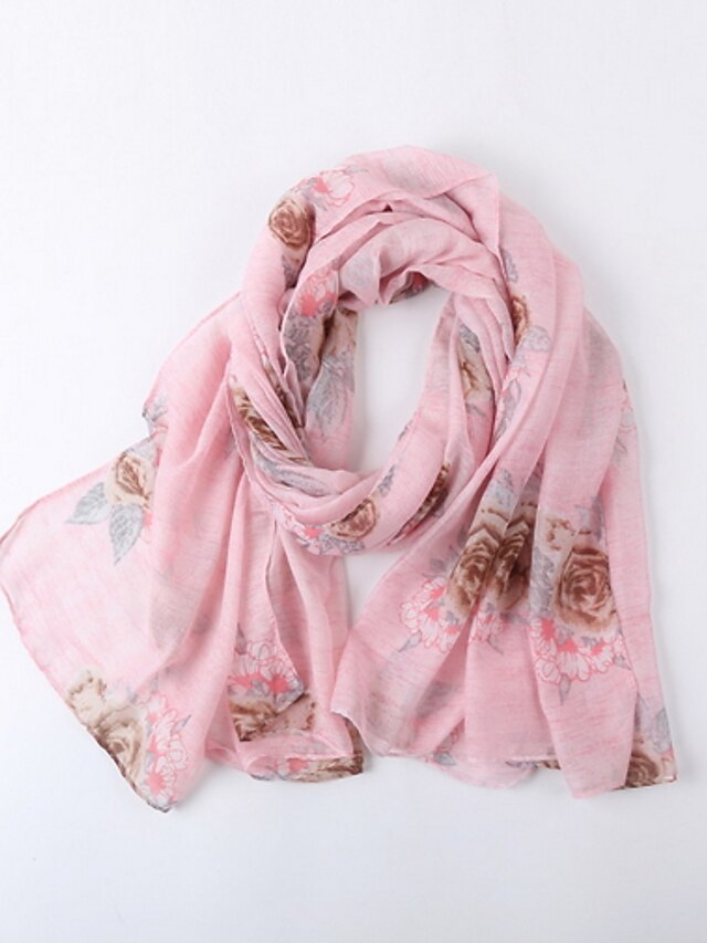  Women's Basic Rectangle Scarf - Floral