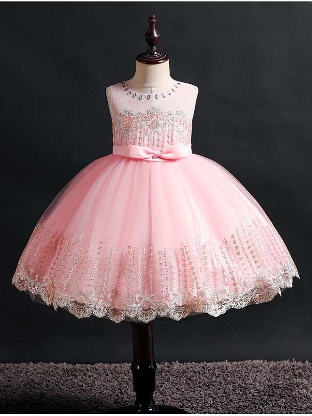  Κορίτσια » Αμάνικο Φλοράλ Κουρελού Τρισδιάστατα τυπωμένα γραφικά Φορέματα Ενεργό Γλυκός Βαμβάκι Πολυεστέρας Φόρεμα Παιδιά Νήπιο Δαντέλα Πλισέ Δίχτυ
