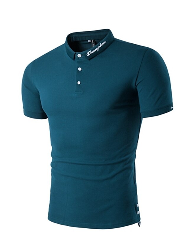  Men's Golf Shirt Tennis Shirt Solid Colored Tops Cotton Shirt Collar Blue White Black