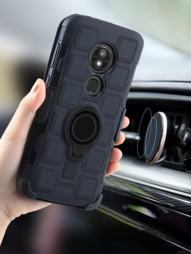  Case For Motorola Moto X4 / MOTO G6 / Moto G6 Play Shockproof / with Stand / Ring Holder Full Body Cases Solid Colored Hard TPU / PC