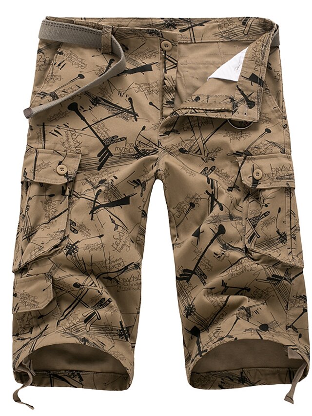  Pánské Základní Kalhoty chinos Kalhoty Vzor Armádní zelená Khaki Béžová