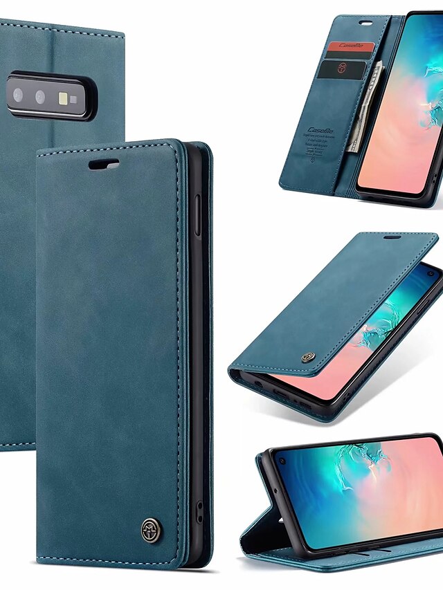  Case For Samsung Galaxy Galaxy S10 / Galaxy S10 Plus / Galaxy S10 E Wallet / Card Holder / Frosted Full Body Cases Solid Colored Hard PU Leather / TPU