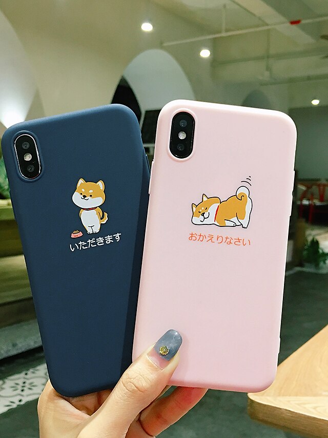  caso para apple iphone xs max / iphone x soft silicone à prova de choque apple escudo protetor cartoon tpu padrão pouch bag flor macio plásticos para iphone 6 / iphone 6s plus / iphone 8