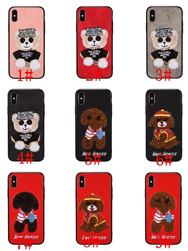  Case For Apple iPhone XS / iPhone XR / iPhone XS Max Pattern Back Cover Animal / Cartoon Soft TPU