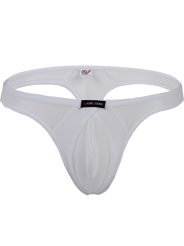  Men's Normal G-string Underwear - Mesh 1 Piece Low Waist White Black Red S M L