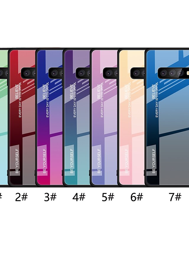  Etui Til Samsung Galaxy J6 (2018) / J6 Plus / J4 (2018) Ultratynn Bakdeksel Fargegradering Hard Herdet glass