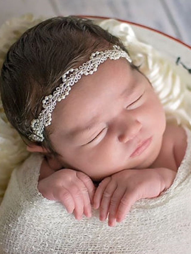  Toddler Unisex Basic / Sweet Solid Colored Floral Acrylic Hair Accessories Beige One-Size / Headbands