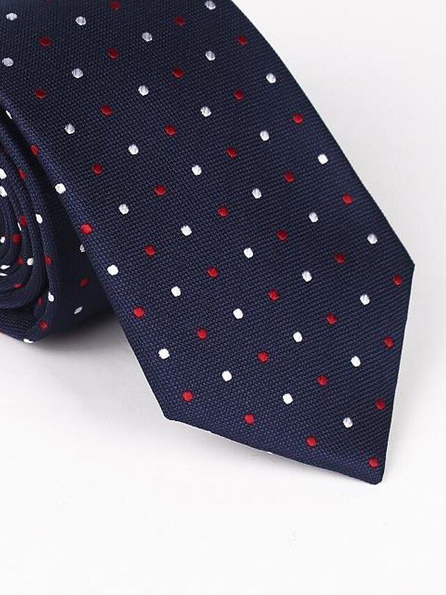  Men's Party / Work / Basic Necktie - Polka Dot / Print / Jacquard