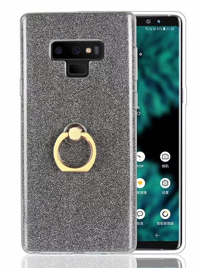  Case For Samsung Galaxy Note 9 / Note 8 / Note 5 Shockproof / Ring Holder / Ultra-thin Back Cover Glitter Shine Soft TPU