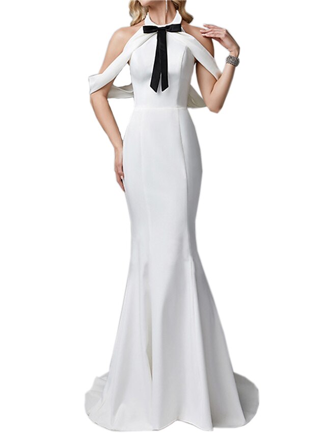  Women's Plus Size Sheath Dress Sleeveless Geometric Color Block V Neck Elegant Sophisticated Cocktail Party Prom White XL XXL XXXL XXXXL XXXXXL