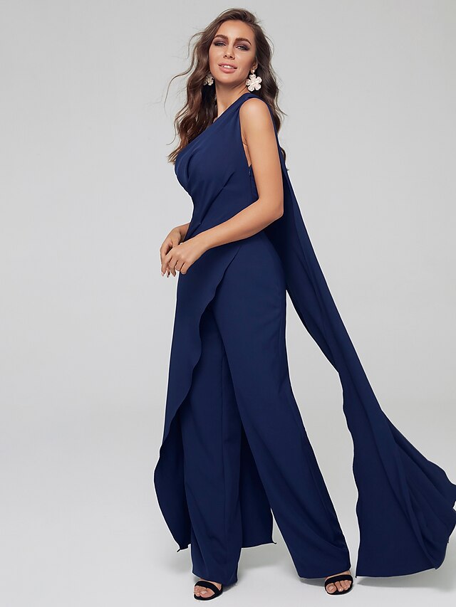 Jumpsuit / Pantsuit Mother of the Bride Dress Plus Size Sexy One ...