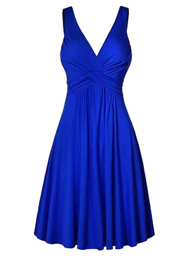 Women's Casual Dress Holiday Dress Mini Dress Black Wine Royal Blue ...