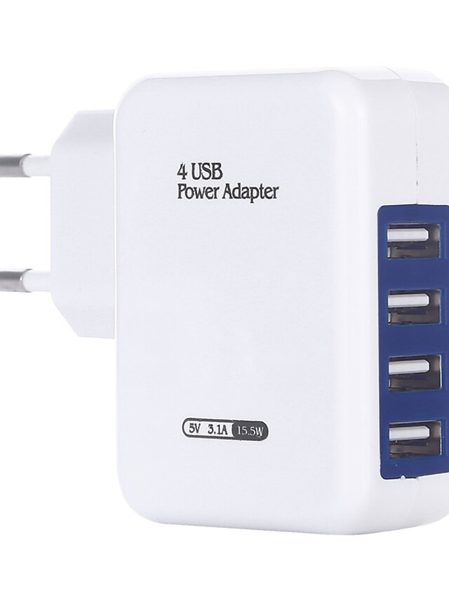  Portable Charger USB Charger EU Plug Multi-Output 4 USB Ports 3 A DC 5V for S8 Plus / S8 / S7 edge
