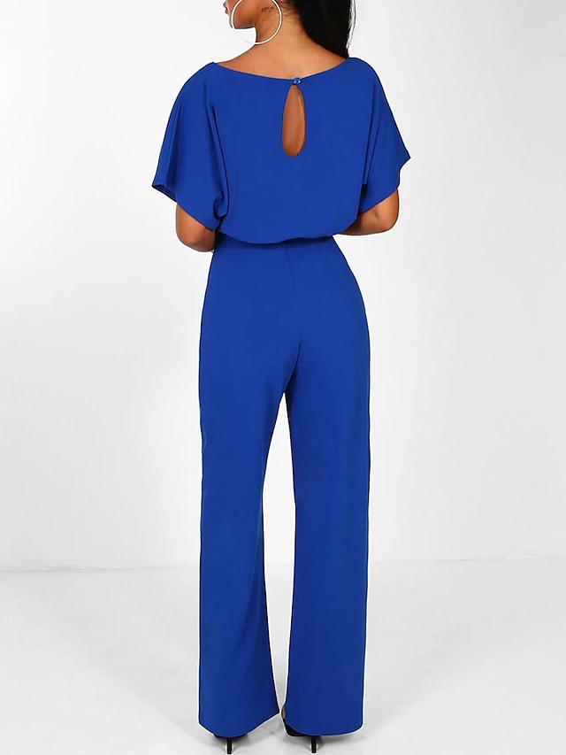 Women's Casual Daily Going out 2022 Blue Black Pink Loose Jumpsuit ...