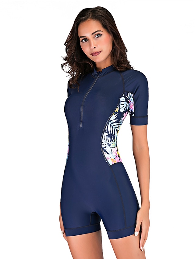 SBART Women's Rash Guard Dive Skin Suit UPF50+ Quick Dry Short Sleeve ...
