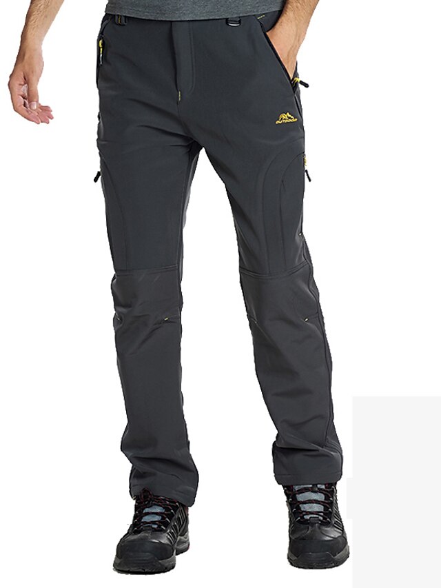 Men's Fleece Lined Pants Hiking Pants Trousers Softshell Pants Winter