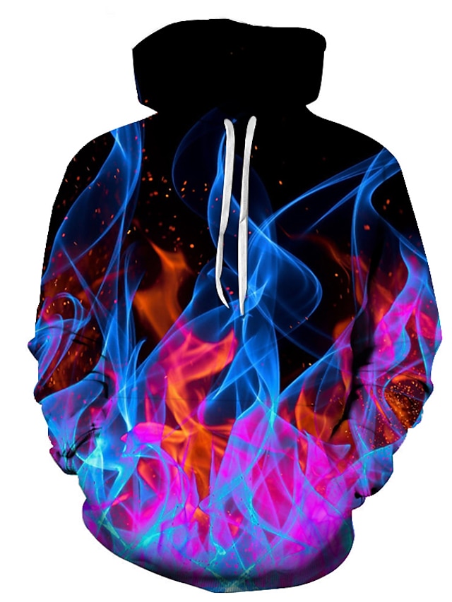 Mens Clothing Mens Hoodies & Sweatshirts | Mens Plus Size Hoodie Color Block 3D Hooded Casual Streetwear Hoodies SweatshirtsSlim