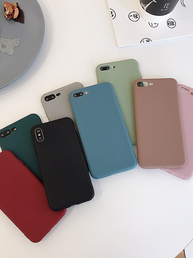  Case For Apple iPhone XR / iPhone XS Max Frosted Back Cover Solid Colored Soft TPU for iPhone 6/6Plus /6s/6Splus/7/8/7plus/8plus/x/xs/xsmax/xr