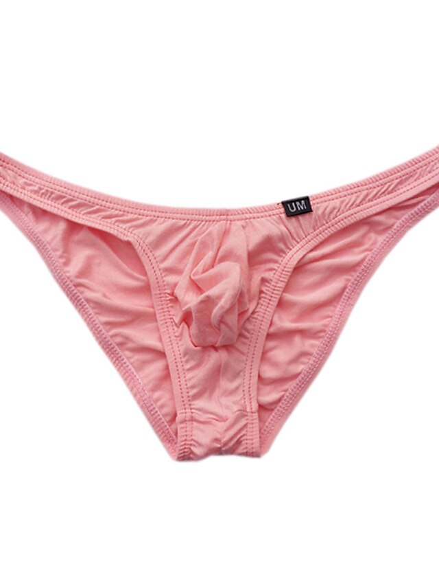  Men's Ruched Briefs Underwear - Normal 1 Piece Low Waist Black White Purple M L XL
