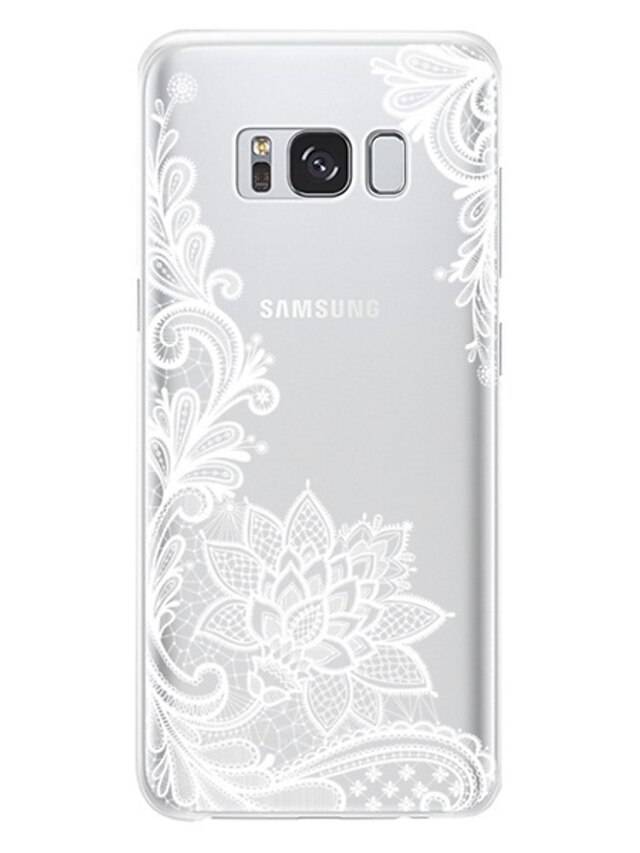  Кейс для Назначение SSamsung Galaxy S8 Plus / S8 / S8 Edge Защита от пыли / С узором Кейс на заднюю панель Цветы Мягкий ТПУ
