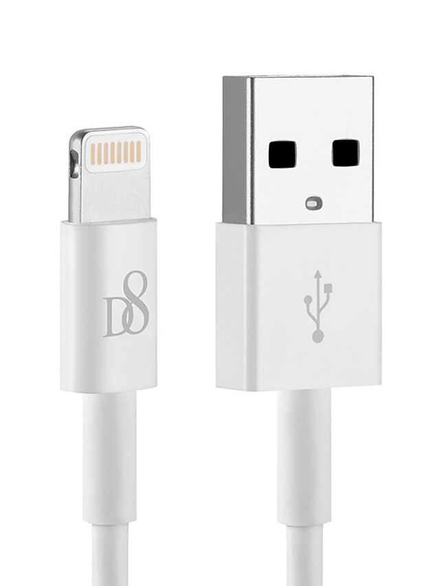  d8 original tpe lightning / mini usb lading kabel 1.0m (3ft) mfi sertifisering / høy hastighet / hurtig ladning usb kabel adapter for iphone / ipad / ipod / macbook