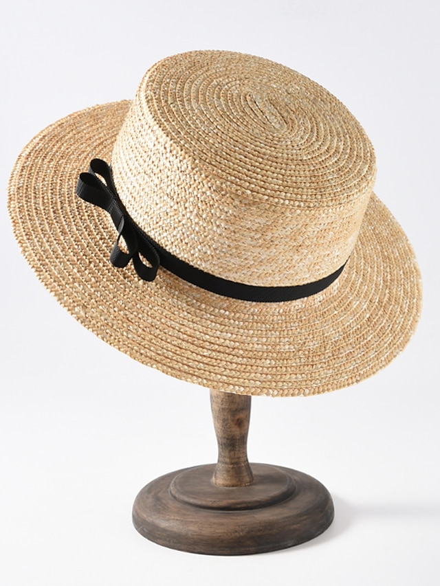  Stroh Hüte mit Einfarbig 1 Stück Normal / Freizeitskleidung Kopfschmuck