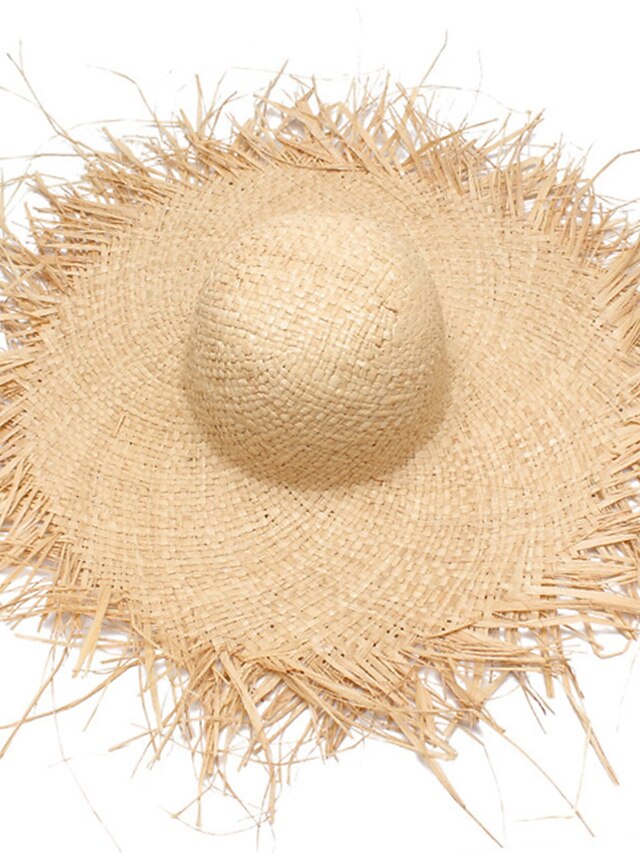  Hats Straw Sun Hat Casual Daily Wear With Pure Color Headpiece Headwear