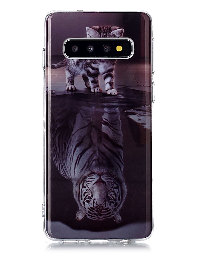  Capinha Para Samsung Galaxy S9 / S9 Plus / S8 Plus IMD / Estampada Capa traseira Gato TPU