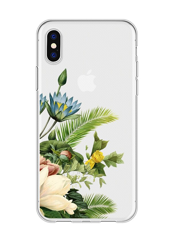  Case For iPhone X XS Max XR XS Back Case Soft Cover TPU Simple flower Soft TPU for iPhone5 5s SE 6 6P 6S SP 7 7P 8 8P16*8*1