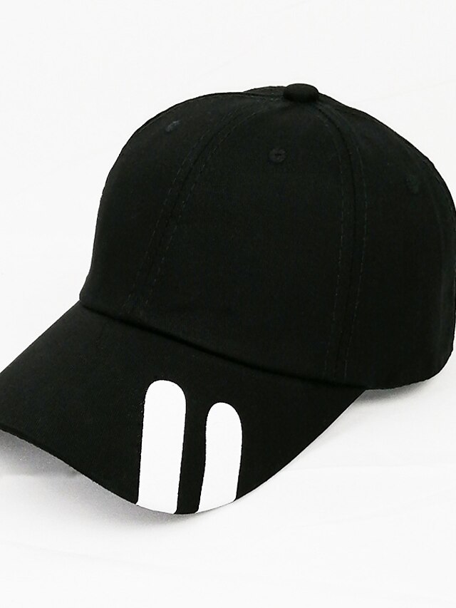  Men's Active Basic Cute Cotton Baseball Cap-Solid Colored Spring All Seasons Black White Blushing Pink