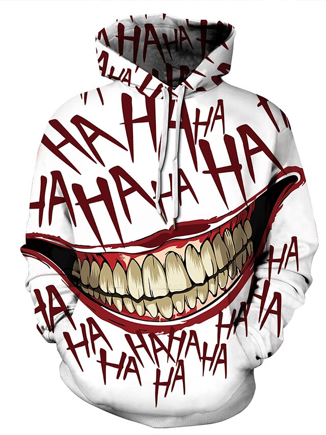  Herren Übergröße Kapuzenshirt Farbblock 3D Totenkopf Motiv Mit Kapuze Halloween Täglich Grundlegend Alltag Kapuzenpullover Sweatshirts Weiß